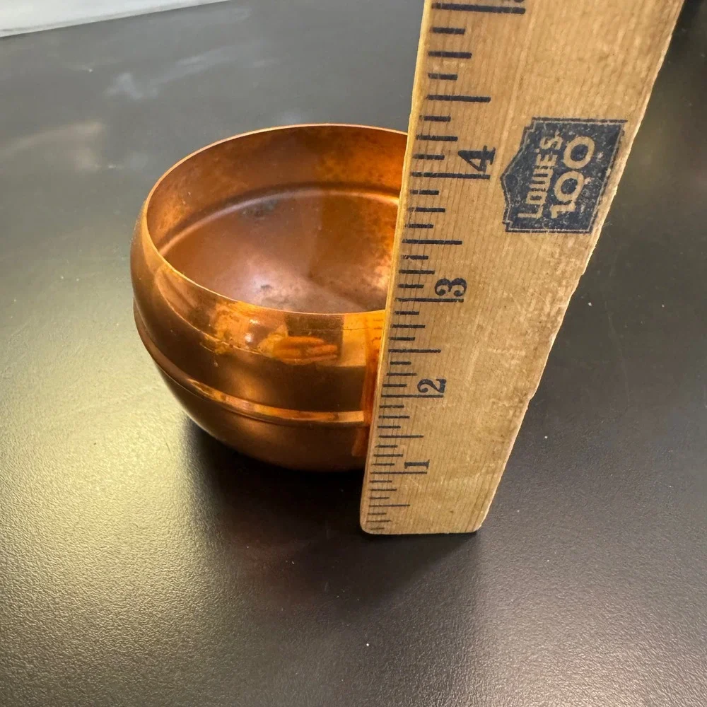 Coppercraft Guild Small Footed Bowl Home Decor 3.75in Copper Vintage MCM Taunton
